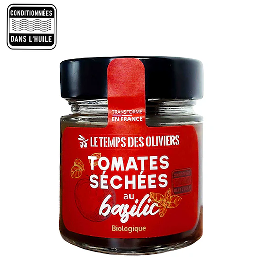 TOMSEHB200 - Tomates séchées Italie dans l'huile au basilic 200g (12)