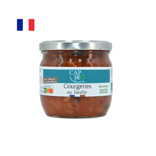 COBA330 - Courgettes au basilic - bocal 330g (12)