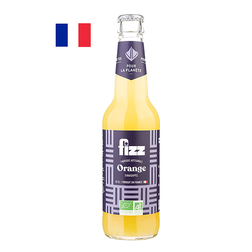 FIZORA- Fizz orange boisson gazeuse naturelle & bio - 33 cl (12) (FRA)