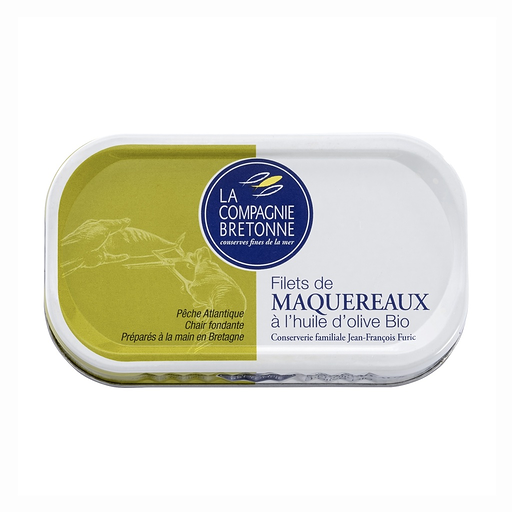 FIMABIO - Filets de maquereaux à l'huile d'olive vierge extra bio - 118g (12)