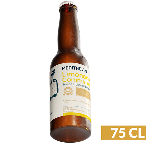 LIMMDT75 - Limonade artisanale & naturelle Médithevin - 75cl (12)