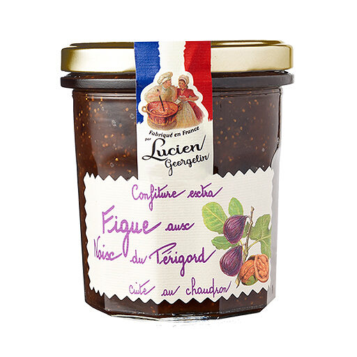 POT 350 GR CONFITURE EXTRA DE FIGUE ROUGE AUX NOIX DU PERIGORD LUCIEN