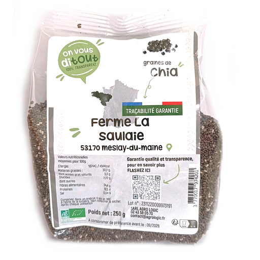 CHIA250 - Chia - 250g (12) (FRA)