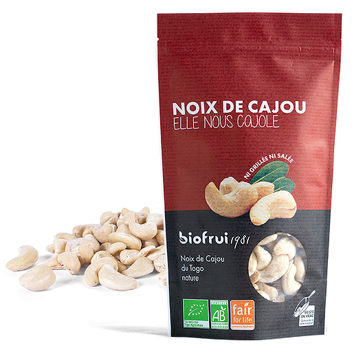NOIXCAJ100 - Noix de cajou W320 équitable - Sachet zip 125g (10)