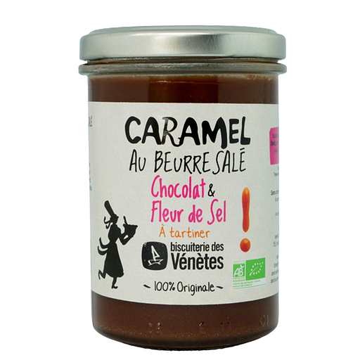 CARACHFS - Crème caramel beurre salé Chocolat & Fleur de sel Vénètes - 220g x 12 (FRA)