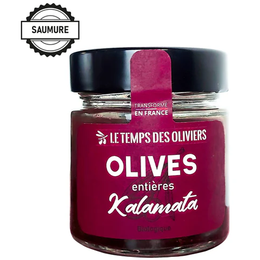OLKAES120 - Olives Kalamata Grèce entières saumur 120g net (12)