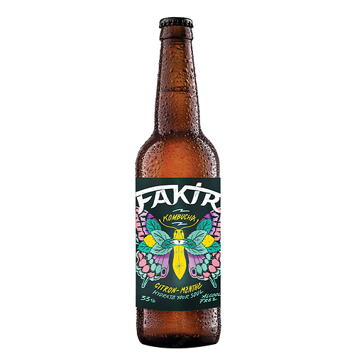KOMBFAK - Kombucha Fakir Citron Menthe - 33 cl (12) (FRA