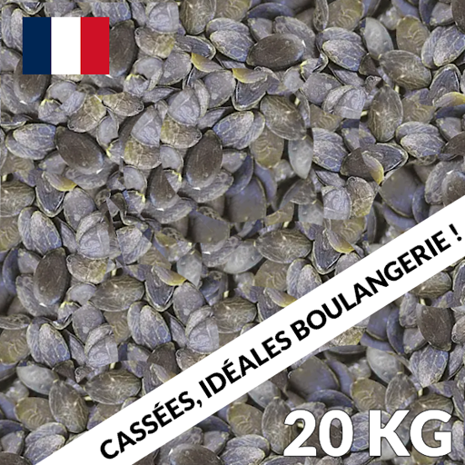 COUVB20- Graine de courge Boulangère (cassées,etc)  (FRA) - 20 kg