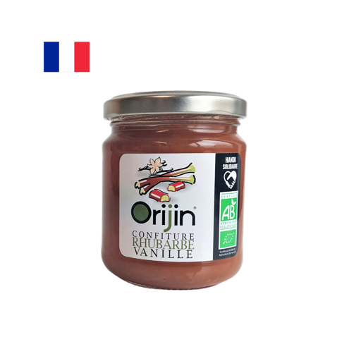 CORHVA - Confiture rhubarbe vanille sol - 250g (12) (FRA)