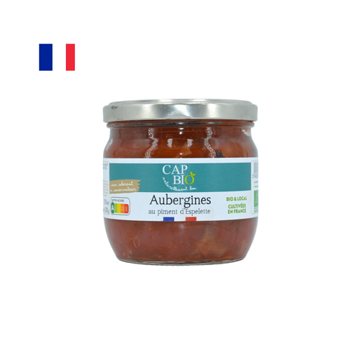 AUPE330 - Aubergines au piment d"Espelette - bocal 330g (12)
