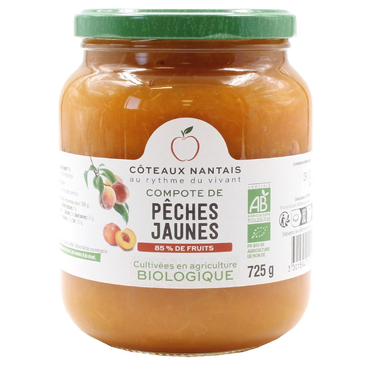 COMPJ725 - Compote pêche jaune Coteaux Nantais - 725g (6) (FRA)