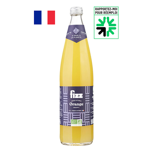 FIZORA75 - Fizz orange boisson gazeuse naturelle & bio - 75 cl (6) (FRA)