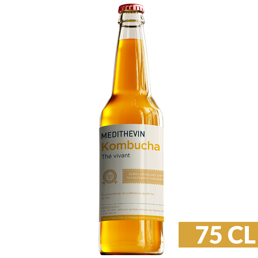 KOMBMDT75 - Kombucha artisanal & naturel Médithevin - 75cl (12)
