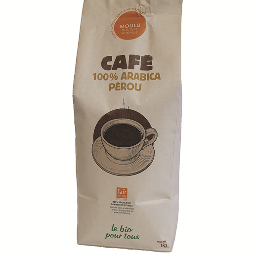 CAMO1BT - Café 100% arabica moulu Equitable 1kg le Bio pour Tous