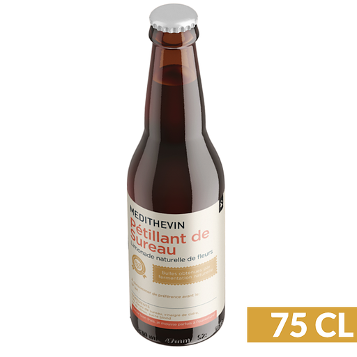 SURMDT75 - Pétillant de Sureau artisanal & naturel Médithevin 75 cl